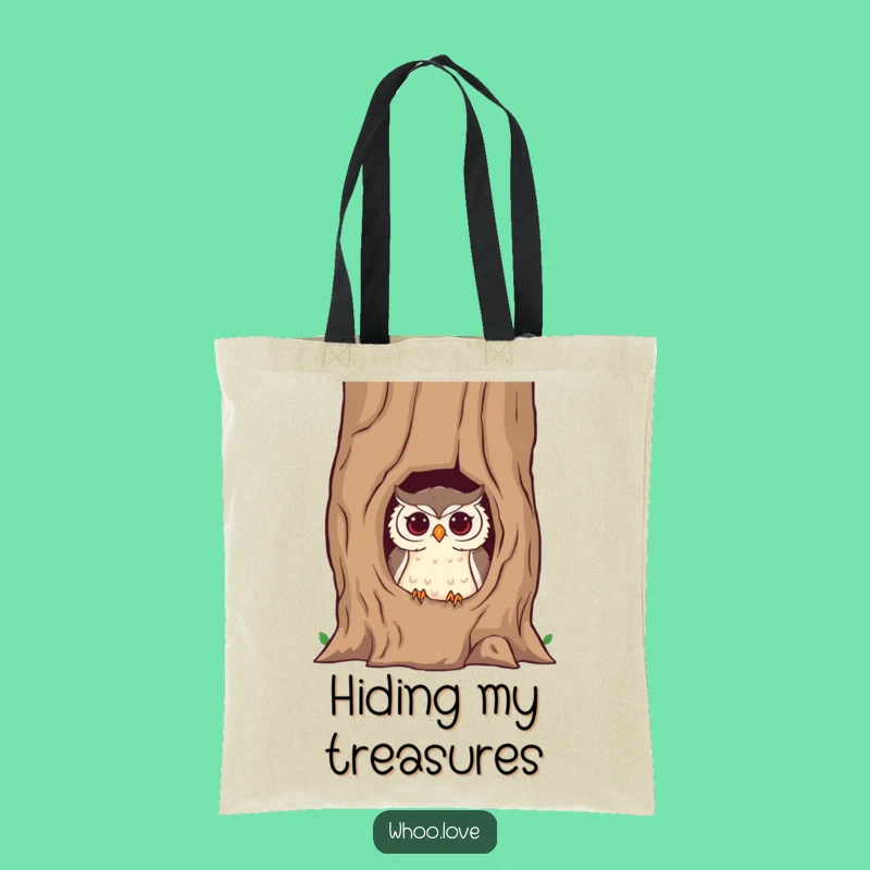 Funny Mischievous Owl Tote Bag: Carry Your Secrets with Style