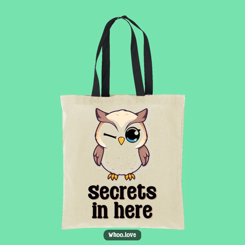Funny Winking Owl Tote Bag - Cheeky Carry-All, Spacious Funny Gift Bag