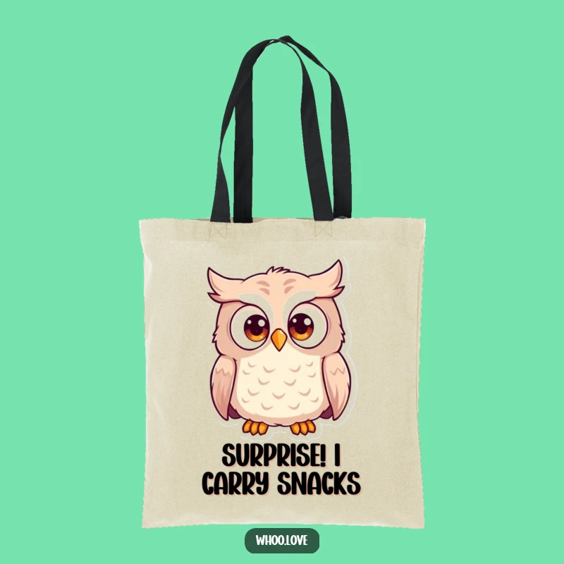 Funny Wide-Eyed Owl Tote Bag - Carry Your Laughs Everywhere